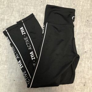 Black Logo Stripe Light n Tight Hi-Rise 7/8 24"